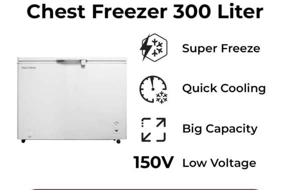 POLYTRON Chest Freezer 300 Liter PCF 318 (khusus pekanbaru)