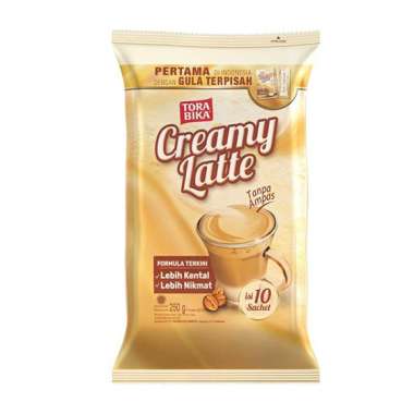 Torabika cappuccino / creamy latte / tora susu / tora duo kopi + gula isi 10 sachet creamy latte
