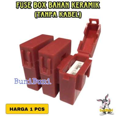 FUSE BOX KERAMIK KOSONGAN - Rumah Sekring Sikring DX Tancap BESAR Bahan KERAMIK TANPA KABEL Untuk Mo