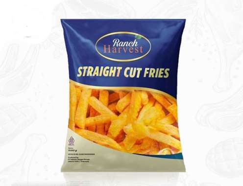 RANCH HARVEST STRAIGHT CUT FRENCH FRIES 1KG KENTANG GORENG FROZEN 1000GR