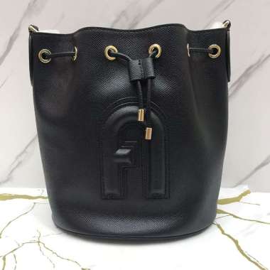 Furla Clio Medium Bucket Bag in Black