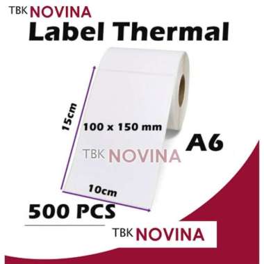 LABEL THERMAL A6 100x150 / STIKER RESI PACKING / LABEL STIKER THERMAL BARCODE