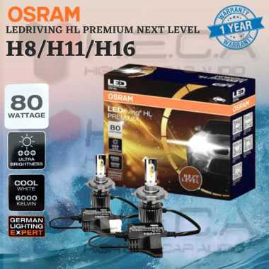 LED OSRAM H8/H11/H16 Premium Next Level 80w HL Foglamp 80 watt Headlamp Lampu Mobil Bohlam 6000K Fog