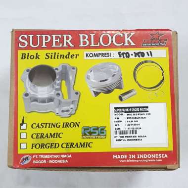 BLOK CAST IRON & FORGED PISTON BRT MIO M3, MIO Z, FINO 125, SOUL GT 125, FREEGO 125 58.50 KLEP 28/24