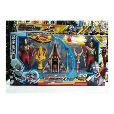 SET MAINAN ANAK COWO FIGURE ROBOT ULTRAMAN UL-QC27-5 WITH ACC SENJATA MAINAN