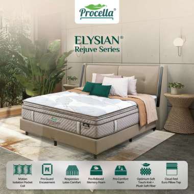 Pre Order - Procella Elysian Hb Arvon Fullset Kasur Matras Springbed Full Set Matras, Divan, Sandara