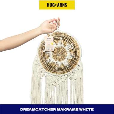 HUGeARNS - Dream Catcher Hiasan Dinding Makrame Putih / Wall Decor Hiasan Dinding Bintang Dream Catc