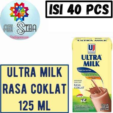 Ultra Milk Susu UHT 125 ML 1 Dus isi 40 Pcs Coklat