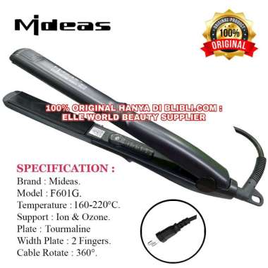 MIDEAS : ALAT CATOK RAMBUT PELURUS 2 IN 1 SMOOTING IONIC ION OZON CURLY DAN LURUS PROFESIONAL SALON