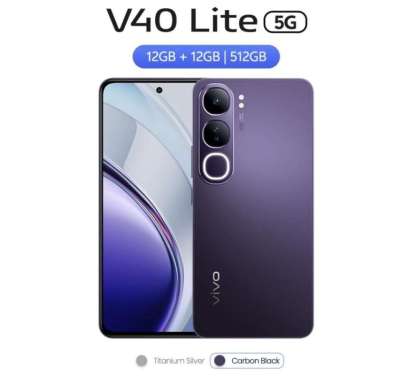 VIVO V40 Lite 5G (12GB+12GB/512GB) Carbon Black
