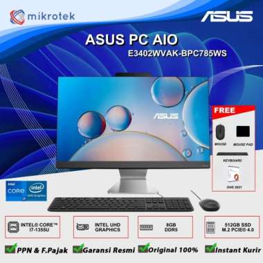 ASUS PC AIO i7 1355U 8GB 512 SSD 23.8 W11 3Y E3402WVAK-BPC785WS ASUS PC AIO i7 1355U BLACK