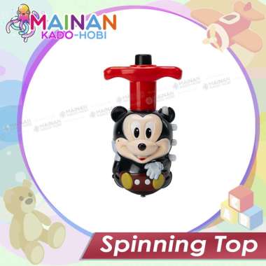 HADIAH ULANG TAHUN MAINAN ANAK FLASHING TOP GASING PUTAR KARAKTER MICKEY MOUSE 1 PCS GANGSING MICKEY