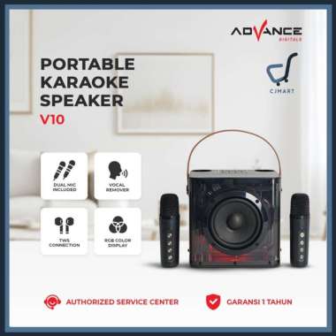 Advance Digitals Audio Speaker Advance V10 Karaoke Portable Dual Microphone Bergaransi Resmi 1 Tahun