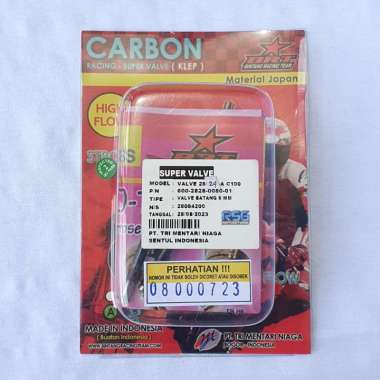 KLEP 2824 BATANG 5 MM CARBON HEAD BRT C100 ASTREA SUPRA FIT 100