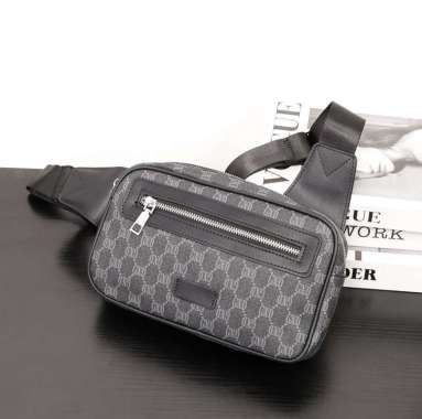 Tas Selempang Pria Kulit PU Tas Kulit Pria Kecil Tas Jalan Sling Bag TP-4024