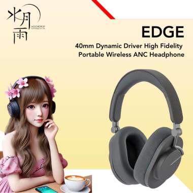 Headphone Moondrop EDGE 40mm Dynamic Driver High Fidelity Portable Wireless ANC Headphone