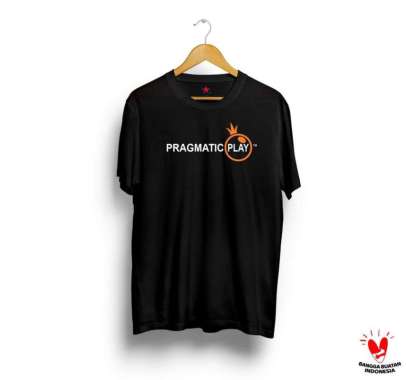 Kaos Tshirt Baju Distro Pragmatic Play Keren polos custom anak dewasa XL Hitam