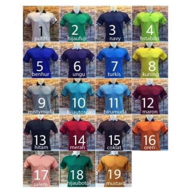Kaos Polo Tshirt Baju Kerah polos KOMBiNASi sablon bordir pria wanita HiTAM KOMBiNASi L