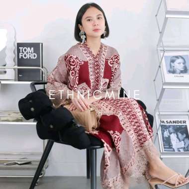 Dress Merah Kaftan Merah Dress Jumbo Kaftan Jumbo Dress Batik Kaftan Batik Dress Premium Kaftan Prem