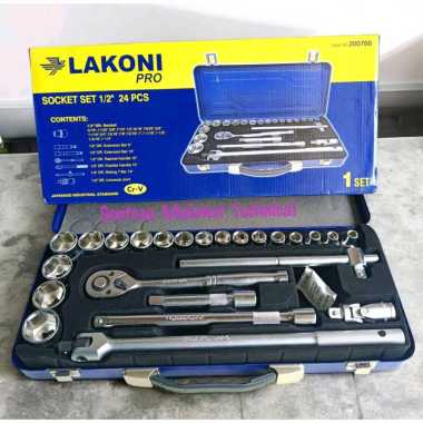 JETJO LAKONI 1/2" 24 PCS SET 5/16" - 1-1/4" Kunci Mata Hand Socket Sock Sok Shock 24pc 6PT 5/16 - 1-