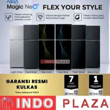 KULKAS AQUA 2 PINTU MAGIC NEO Series BIGGER FREEZER + ENERGY SAVING + TURBO COOLING AQR-DTM245CBP