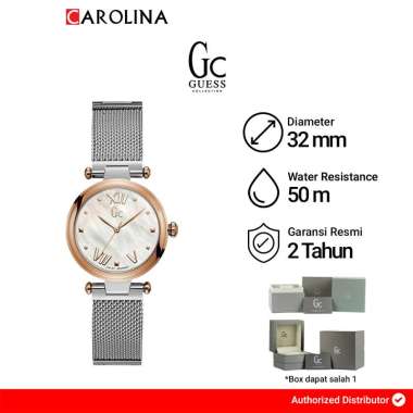 Jam tangan Wanita GC Y31003L1 White Dial Stainless Steel Strap