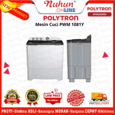 Polytron Mesin Cuci 2 Tabung PWM 1081Y 10kg