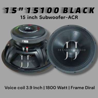Baru ! Speaker 15 Inch Subwoofer ACR 15100 BLACK Original Voice coil 3.9 Inch 1800 Watt