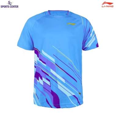 New Kaos / Jersey Badminton Lining Player ATSUA43-3 / ATSUA43 Ice Blue 4XL