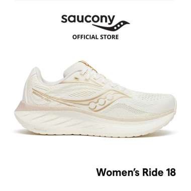 Sepatu Lari Wanita SAUCONY Shoes Ride 18 Women - Vanilla 40