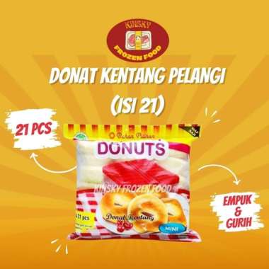 DONAT KENTANG PELANGI MINI ISI 21