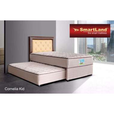Tempat Tidur Anak Bed Dorong Cornelia Kids Polos Coklat Smartland by Modis Springbed 100 x 200