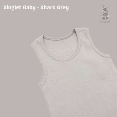 Carrol n Barrol Baby Cotton Sleeveless - Singlet Bayi/Kaos Dalam SHARK GREY 6-9M