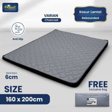 Elephant Kasur Lipat 160x200 Rebounded Bonus Tas 160 x 200 Charcoal