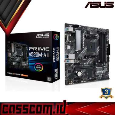 ASUS Prime A520M-A II AMD AM4 A520 Micro ATX Motherboard