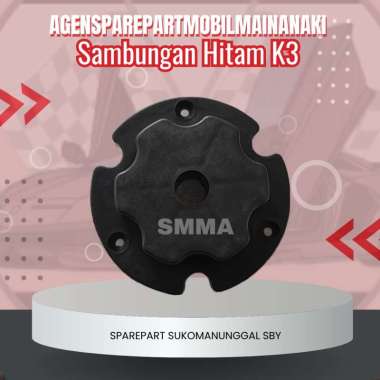 Sambungan Roda Hitam K3 Dudukan Roda Mobil Mainan Aki Dorong Anak Pliko