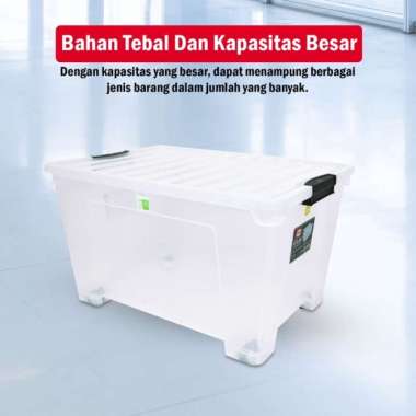 Container Box Shinpo CB 60 Liter Stack Orion Bening Transparan Kontainer Kotak Penyimpanan barang Pl