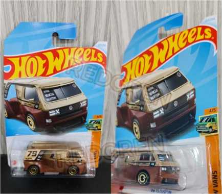 mainan anak diecast Hotwheels VW T3 Custom Cokelat hot wheels VW T3 custom coklat