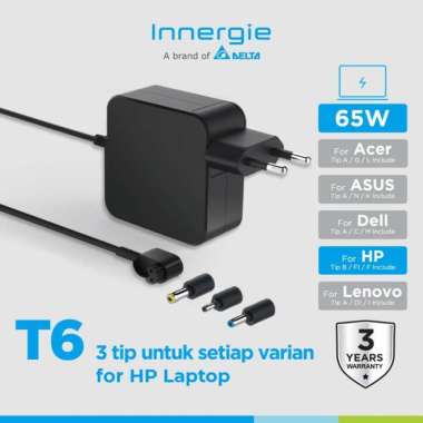INNERGIE Laptop Charger T6 65W 45W for HP