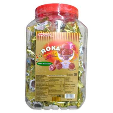 Apollo Roka Wafer Ball Bola Cokelat Toples 420gr