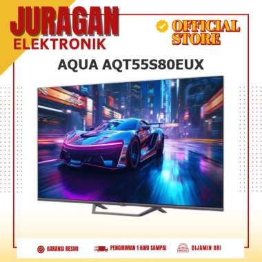 AQUA AQT55S80EUX SMART TV 55 INCH QLED UHD 4K HDR DIGITAL TV//AQT55S80EUX//AQT-55S80EUX