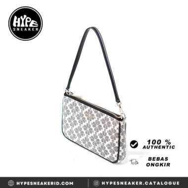 Tas KATE SPADE JACQUARD MONOGRAM WHITE BLACK HOBO BAG 100% ORIGINAL 18X3X11CM