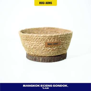 HUGeARNS - Mangkok Eceng Gondok Ijuk Anyaman / Mangkok Eceng Gondok / Natural Home Decor / Keranjang