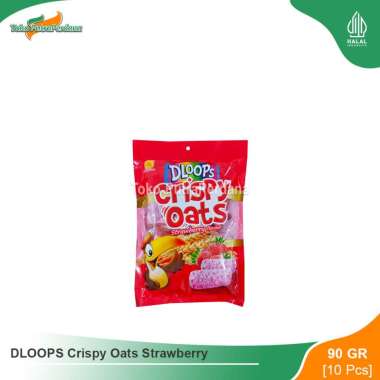 DLOOPS Crispy Oats 90gr (10 Pcs) Stroberi 90gr