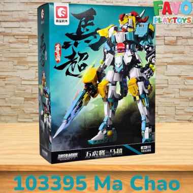 SEMBO BLOCK Mecha Of Steel Five Tiger Generals Guan Yu 103393 - Zhao Yun 103394 - Ma Chao 103395 - H