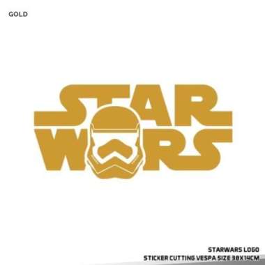 STICKER CUTTING STIKER MOTOR STRIPING CUTTING VESPA SC VSP SPRINT LX SCOOPY LOGO STARWARS GOLD
