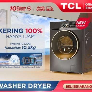 TCL MESIN CUCI FRONT LOADING WASHER DRYER 10,5KG / 7KG