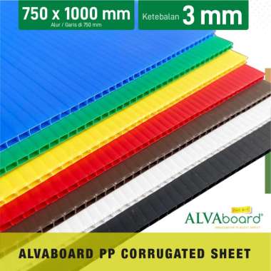 ALVAboard Lembaran Ukuran 100x75 cm Tebal 3 mm Tersedia 7 Varian Warna (P x L x T) Bundling Isi Per 