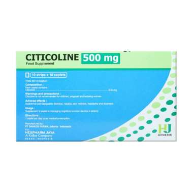 CITICOLINE 500 MG @100 KAPLET - HJ