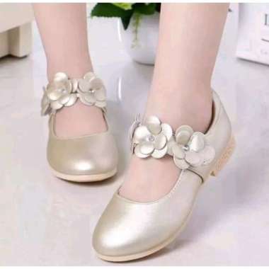 Sepatu balet anak perempuan motif bunga sepatu anak cewek sepatu heels anak perempuan sepatu pesta a